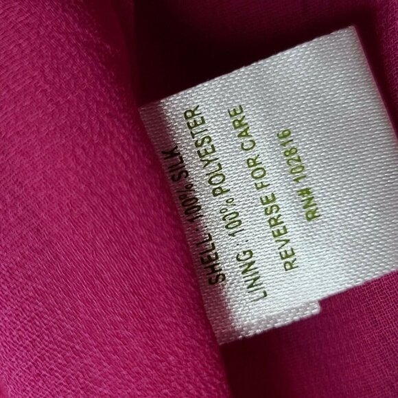 Garnet Hill 100% Silk V Neck Empire Waist Pink Dress Size‎ 8 - Picture 8 of 8